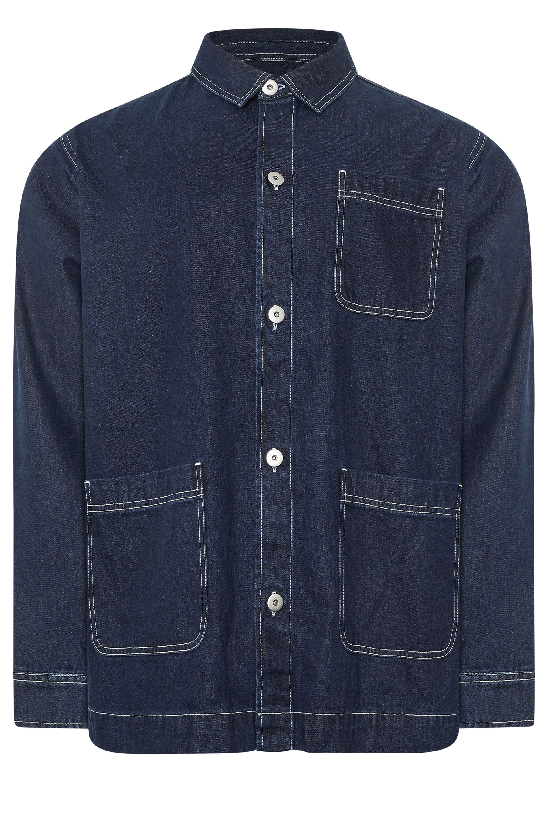 BadRhino Big & Tall Blue Chore Denim Shacket | BadRhino 7
