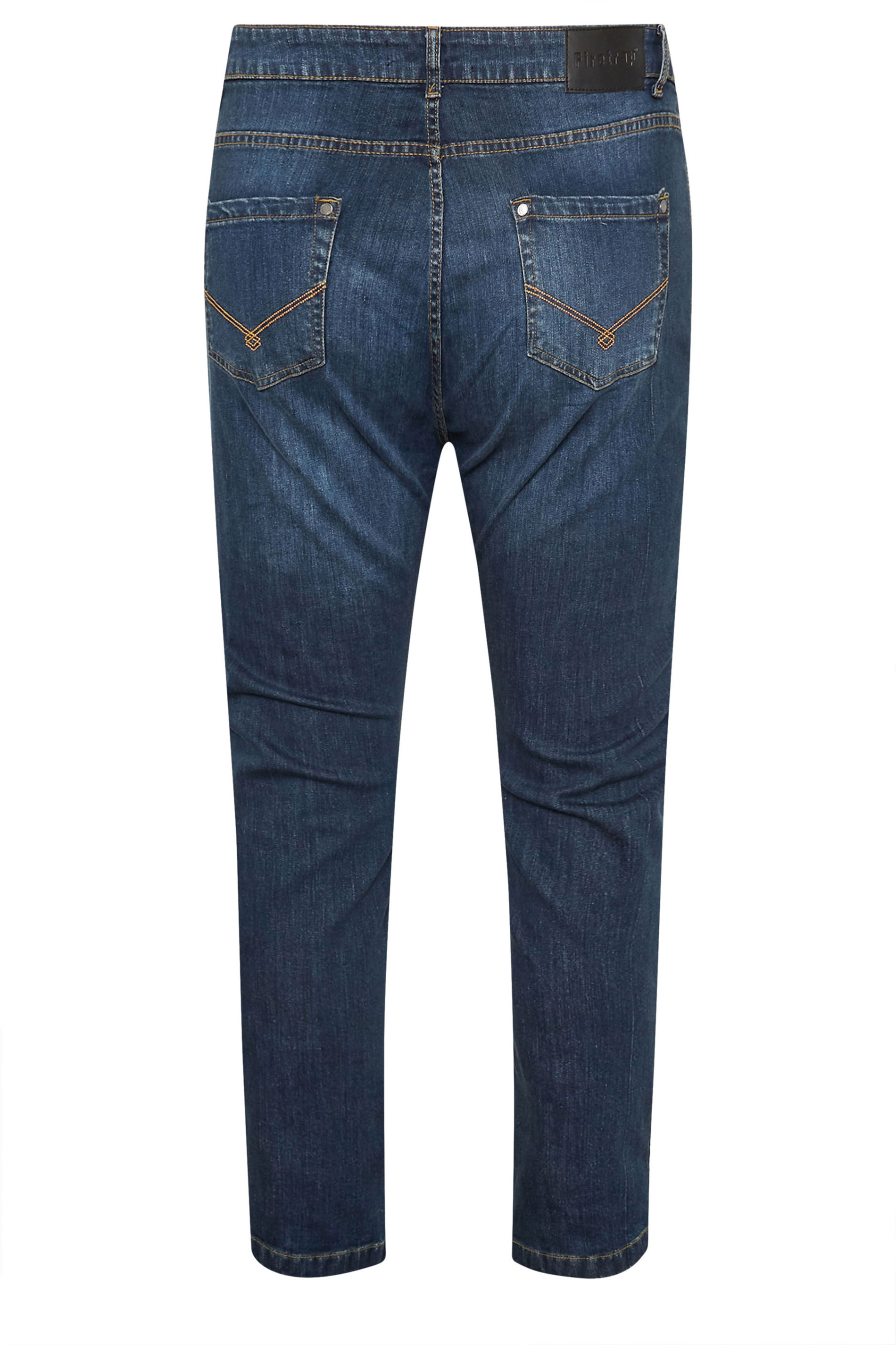 FIRETRAP Big & Tall Blue Dark Wash Jeans | BadRhino 5