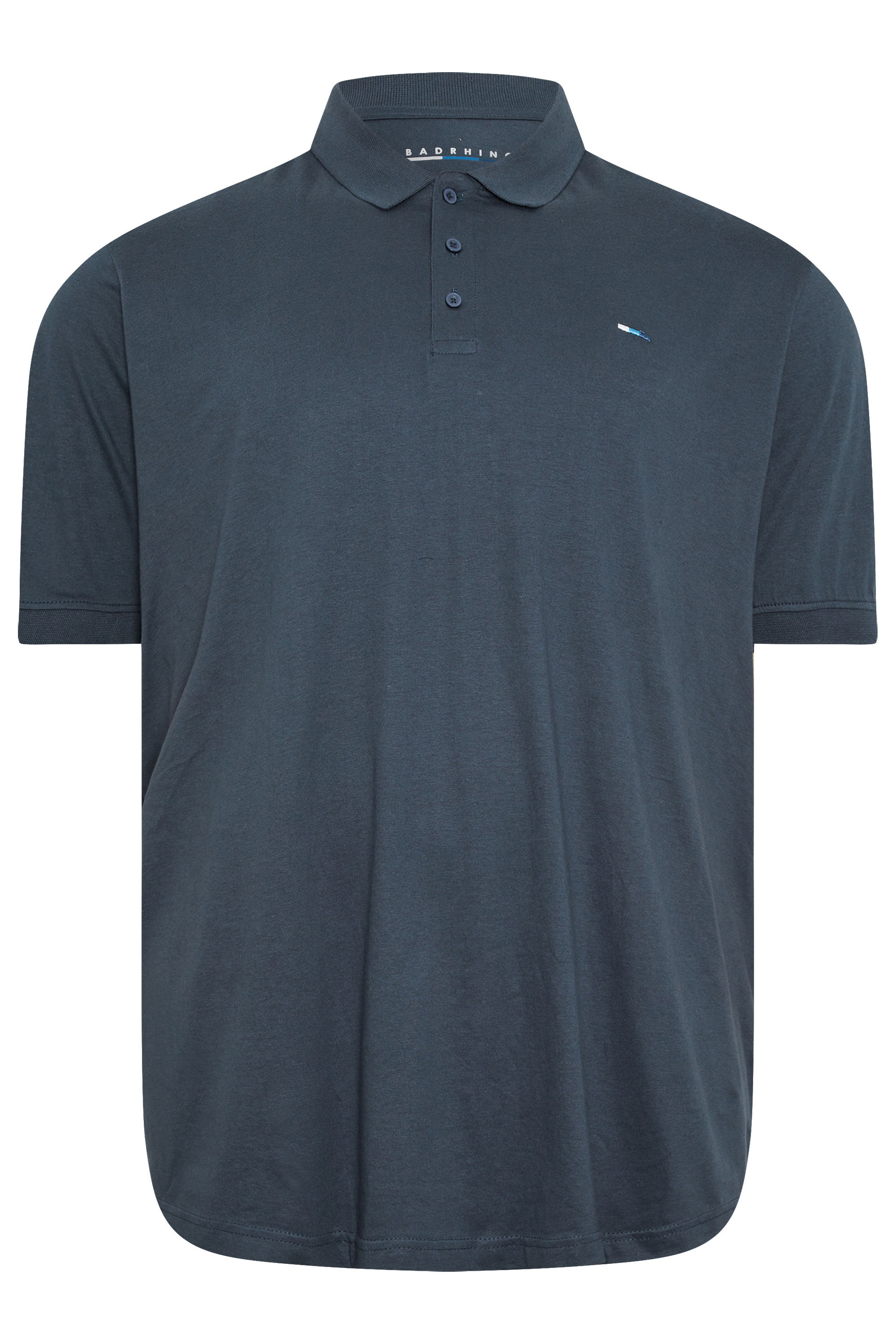 BadRhino Big & Tall Navy Blue Jersey Polo Shirt | BadRhino 6