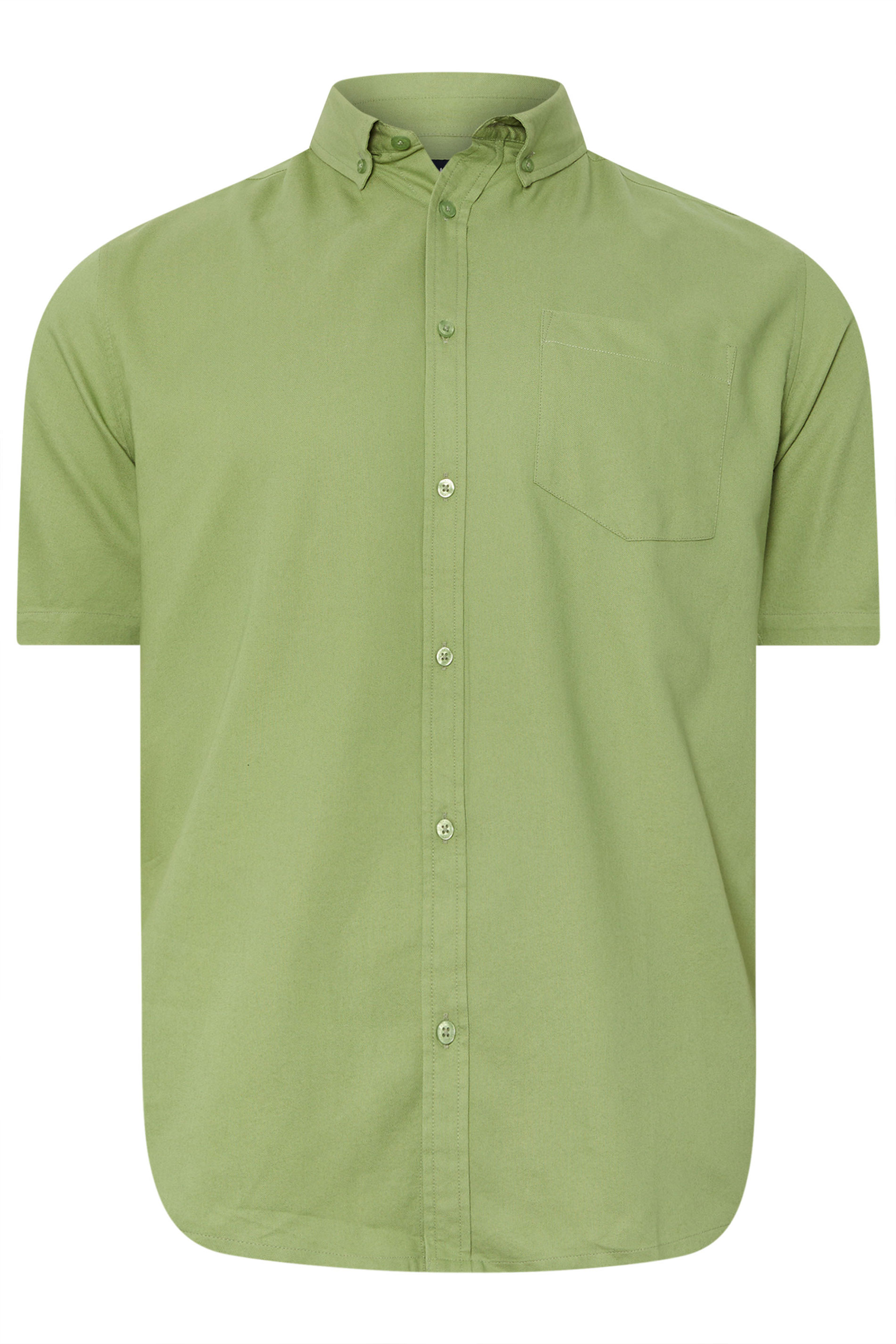 BadRhino Big & Tall Sage Green Short Sleeve Oxford Shirt | BadRhino 7
