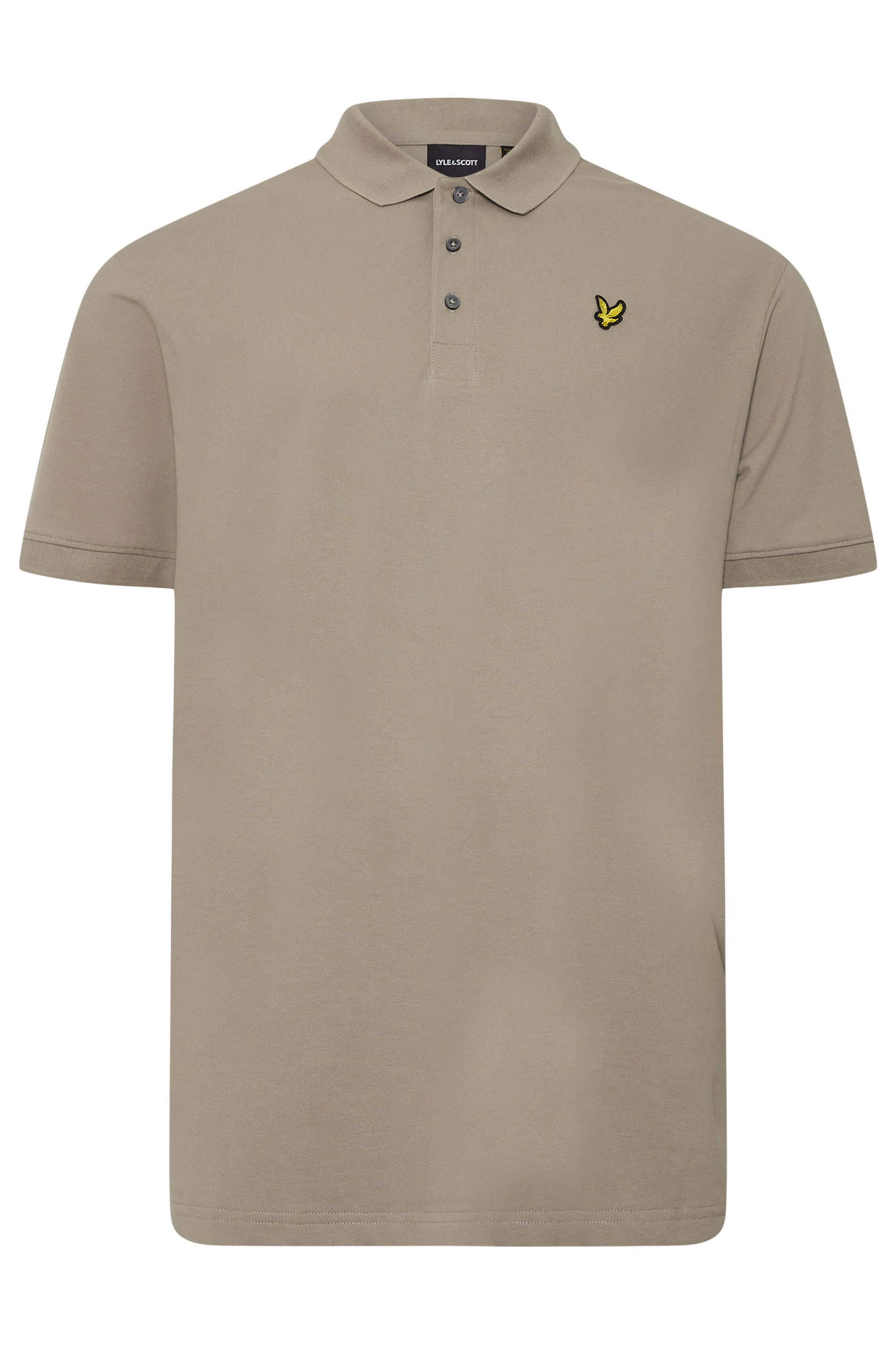 LYLE & SCOTT Big & Tall Stone Brown Short Sleeve Polo Shirt | BadRhino 4