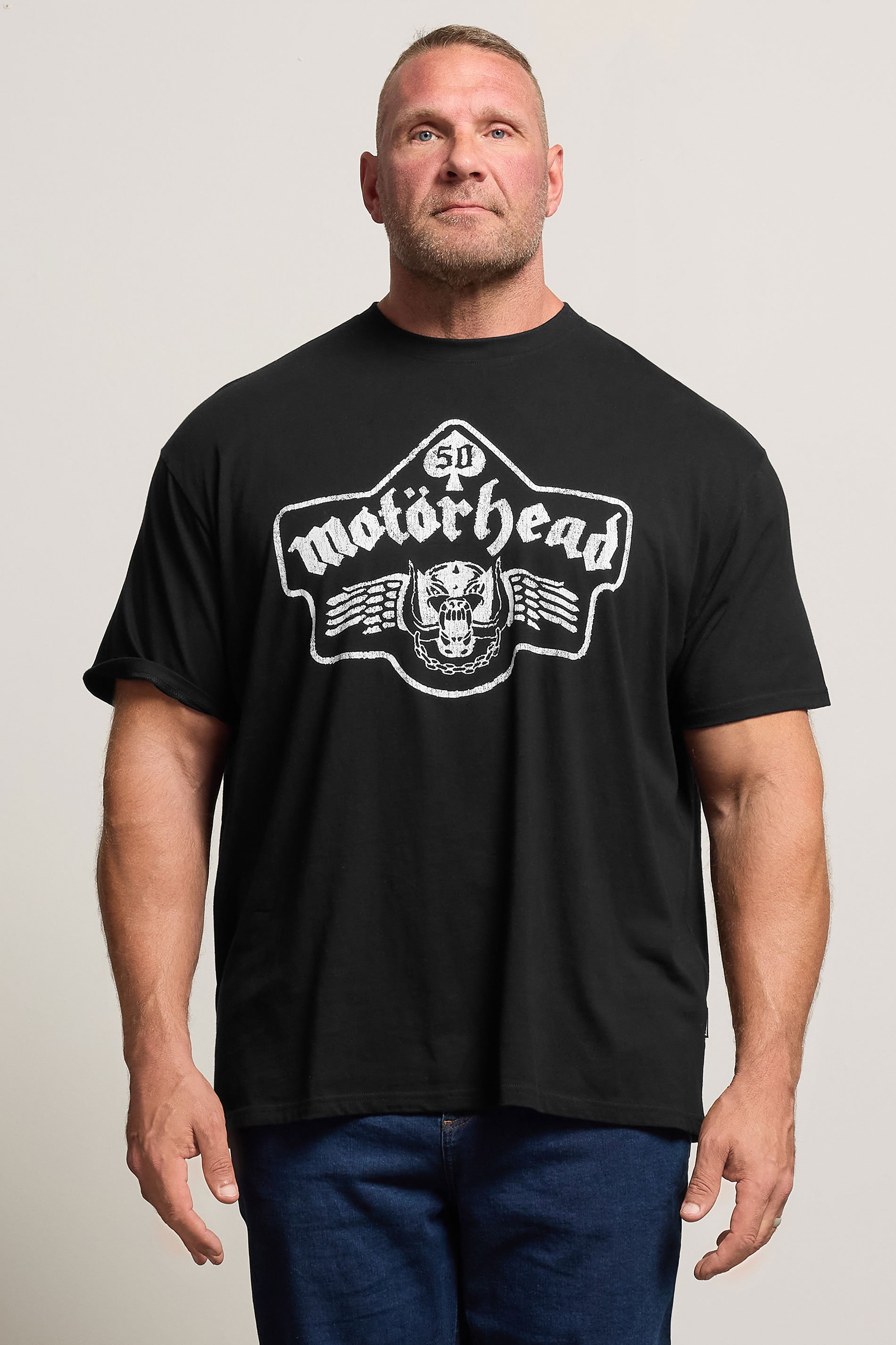 BadRhino Big & Tall Black Motörhead Graphic T-Shirt | BadRhino 1