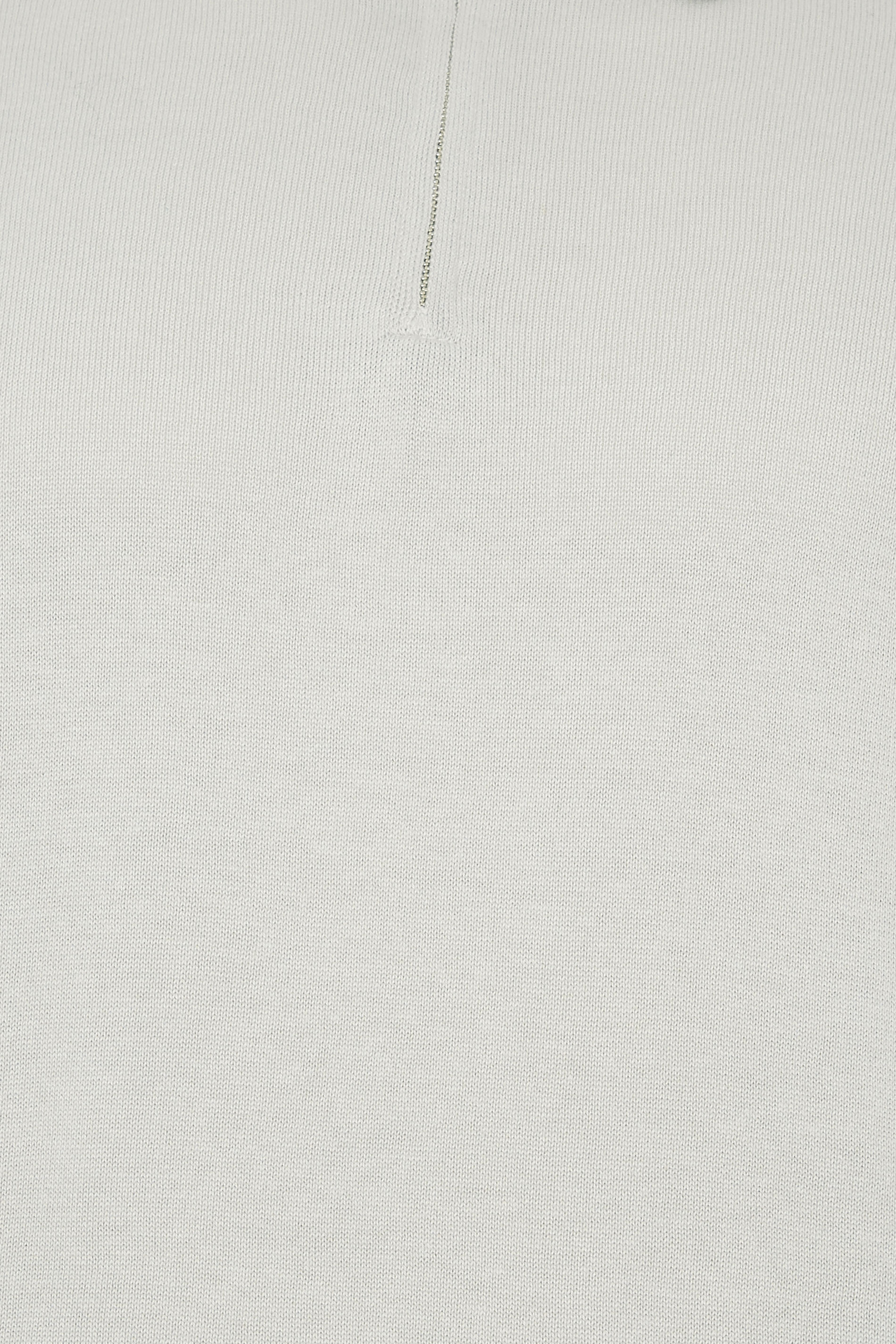 BadRhino Big & Tall Grey Knitted Long Sleeve Zip Polo Shirt | BadRhino 2