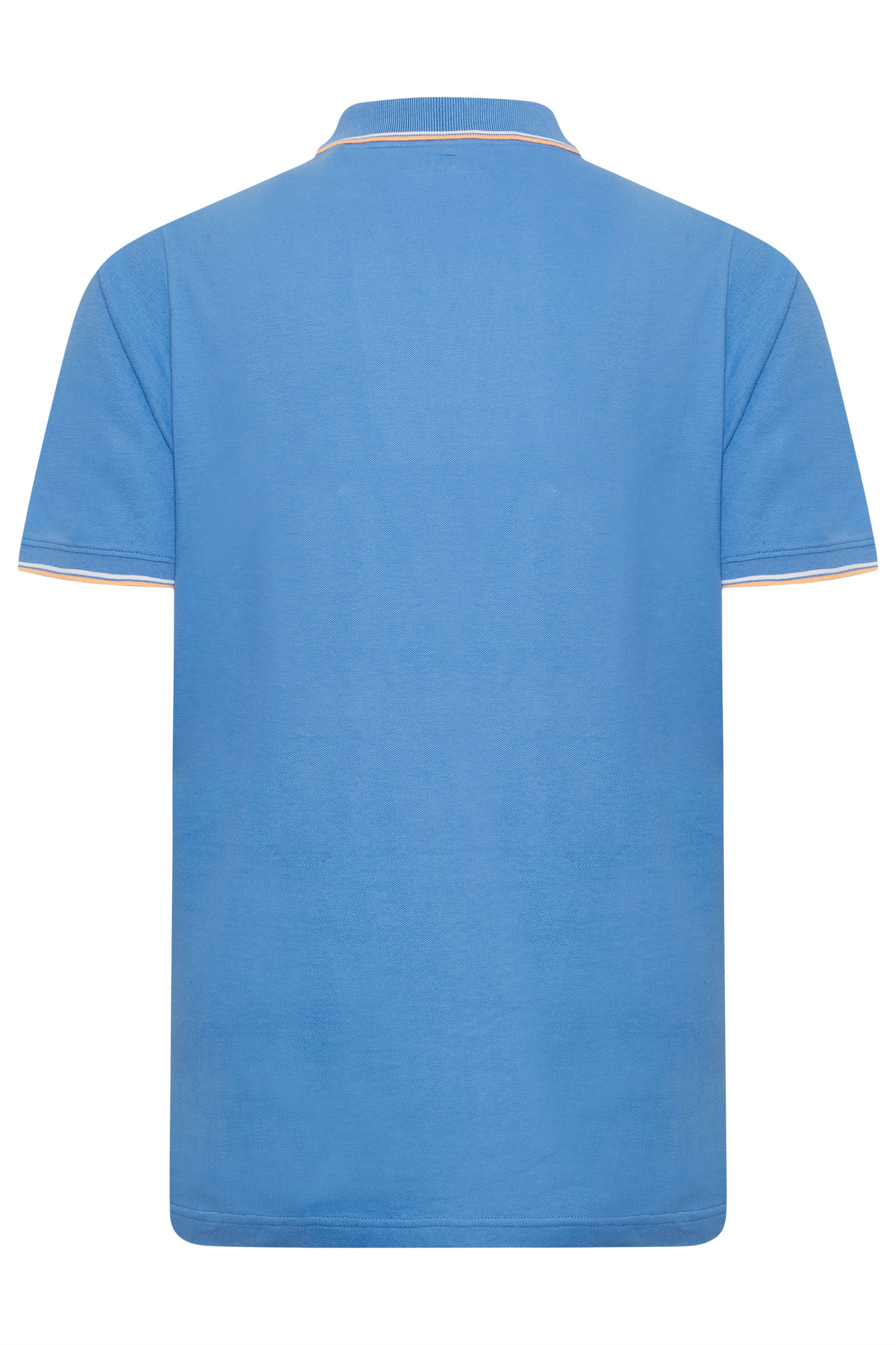 BadRhino Big & Tall 2 PACK Pink & Marina Blue Tipped Polo Shirts | BadRhino 9