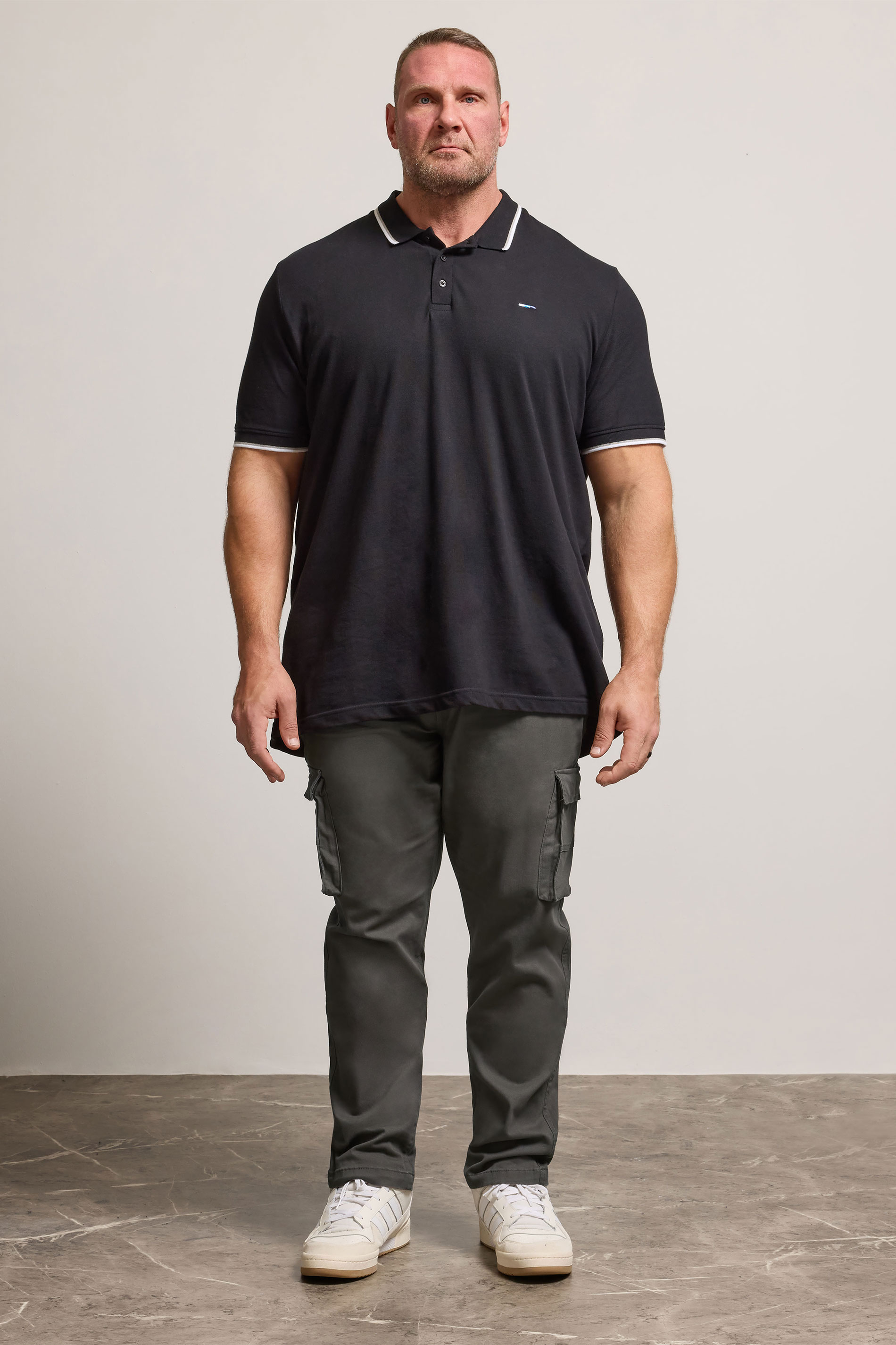 BadRhino Big & Tall Slate Grey Stretch Cargo Trousers | BadRhino 2