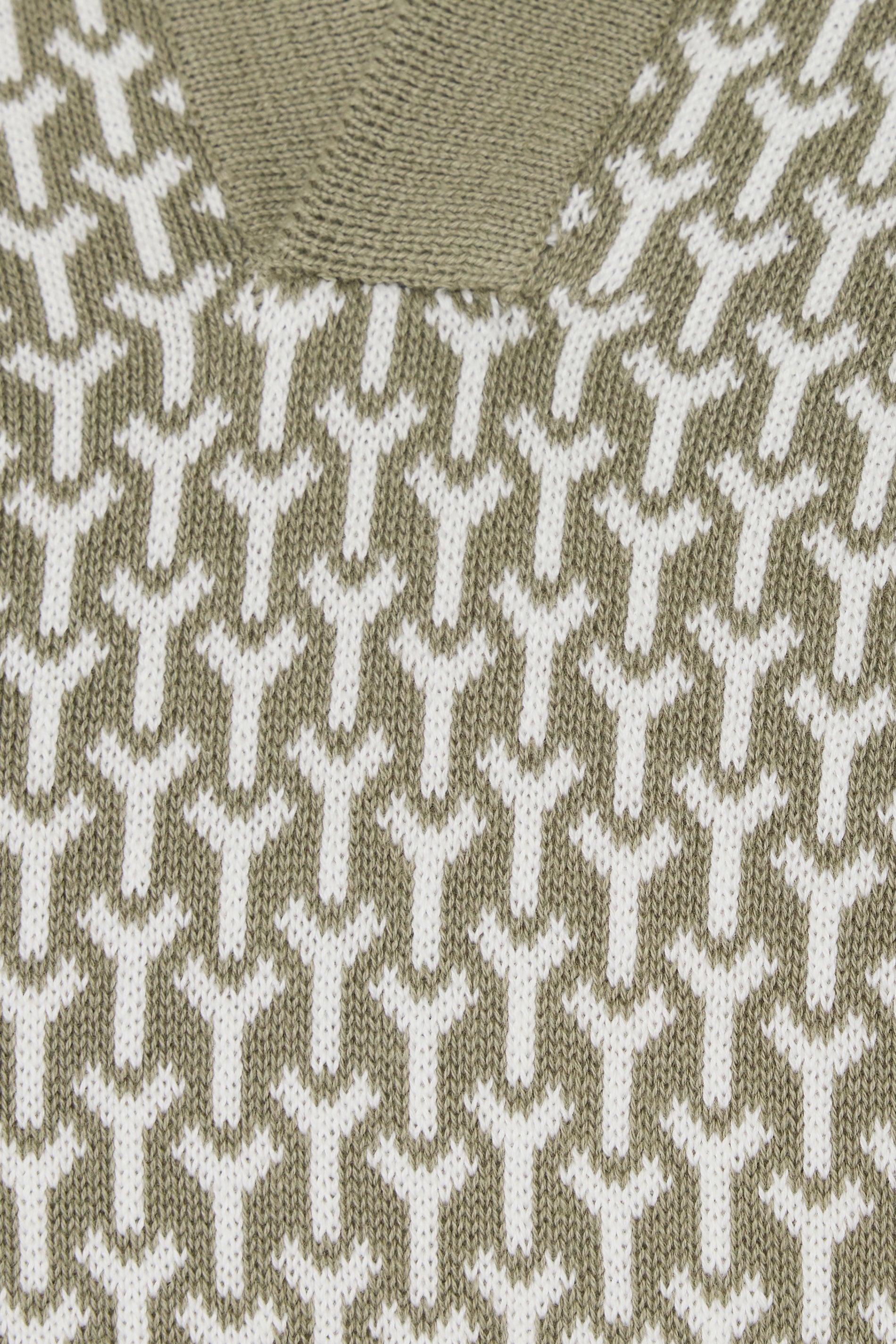 BadRhino Big & Tall Khaki Green Pattern Knitted Trophy Polo | BadRhino 7