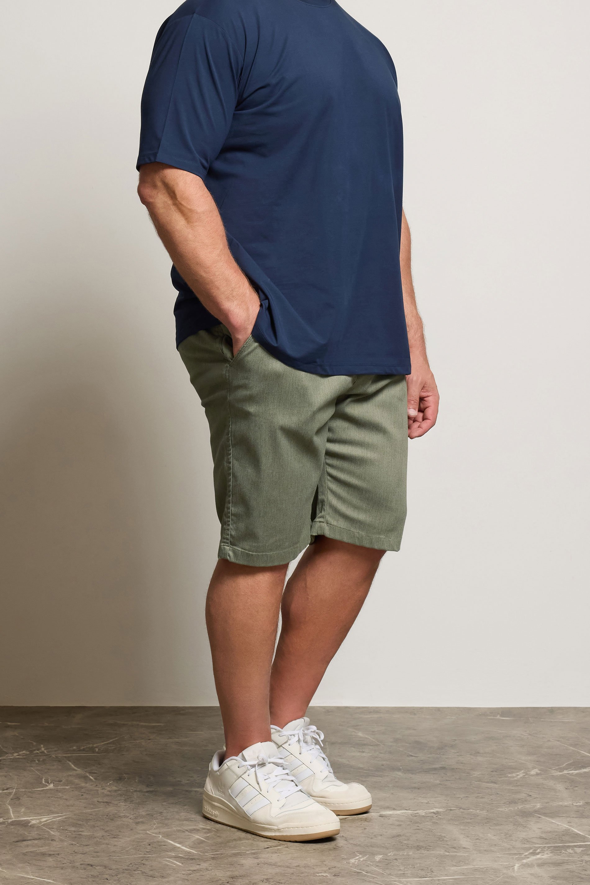 KAM Big & Tall Sage Green Smart Stretch Shorts | BadRhino 1