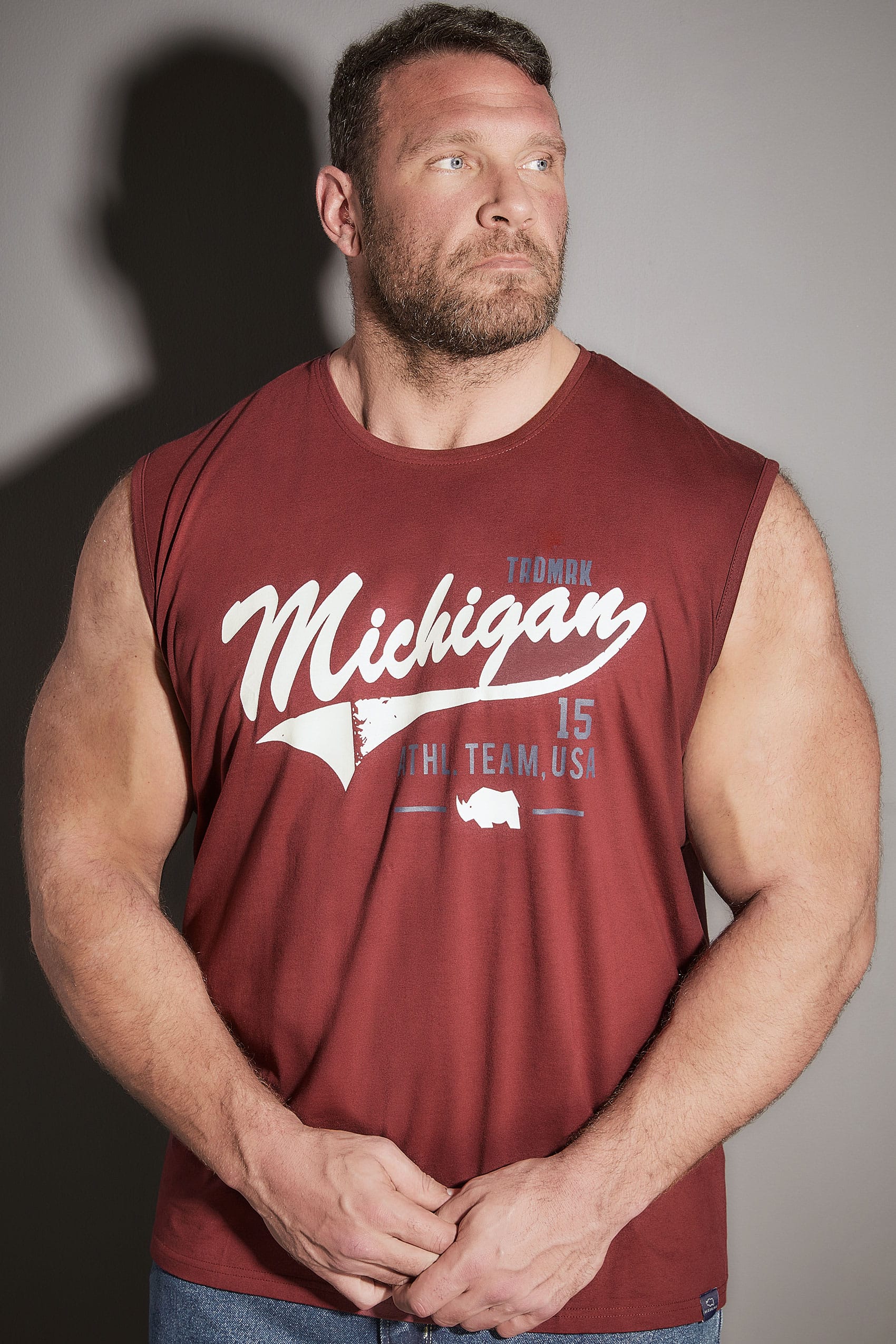 BadRhino Burgundy 'Michigan' Muscle Vest 1