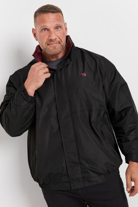 Men's  D555 Big & Tall Black Showerproof Fleece Lined Jacket