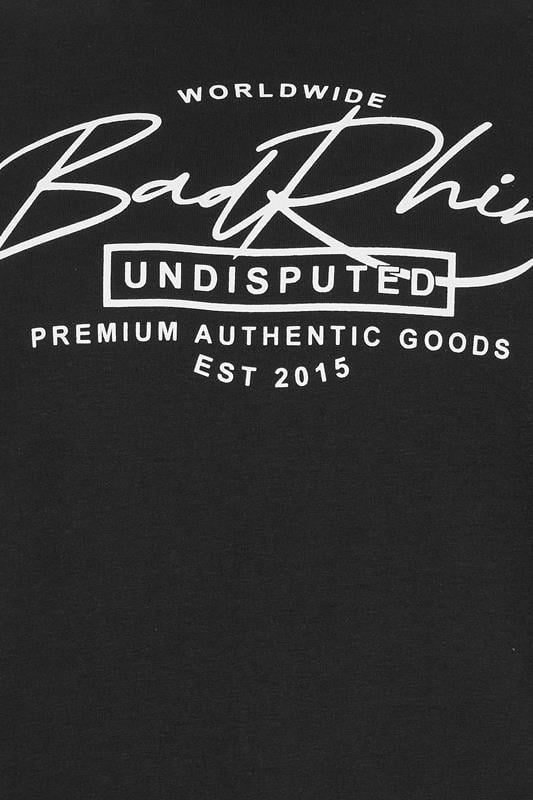 BadRhino Big & Tall Black Script Graphic Print T-Shirt | BadRhino 7