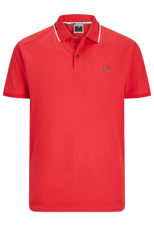 Men's  JACK & JONES Big & Tall Red 3D Logo Polo Shirt