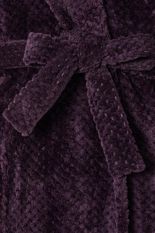 BadRhino Big & Tall Purple Textured Dressing Gown | BadRhino 3