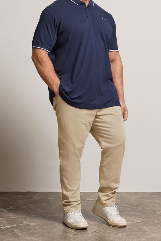 Men's  BadRhino Big & Tall Stone Brown Elasticated Waist Chinos