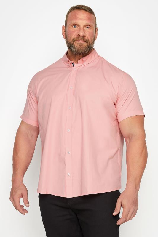 Men's  BadRhino Big & Tall Pink Poplin Shirt