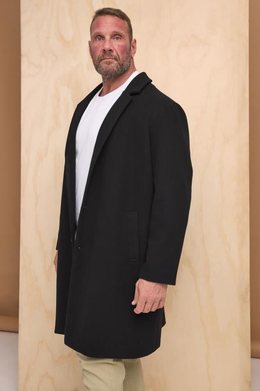 BadRhino Big Tall Black Formal Overcoat BadRhino