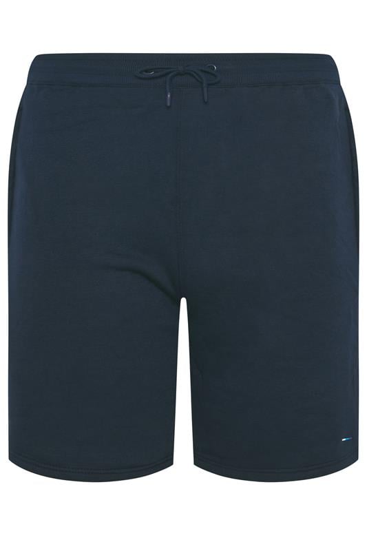 BadRhino Big & Tall Navy Blue Zip Pocket Jogger Shorts