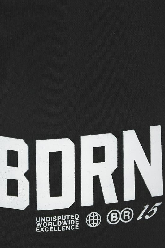 BDRNO Premium Big & Tall Black Logo Jogger Shorts | BadRhino 8