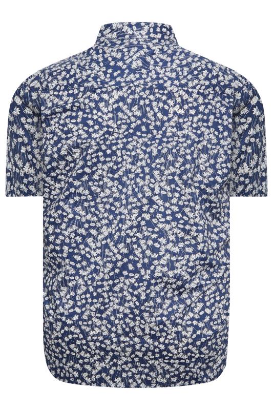 BadRhino Big & Tall Plus Size Mens Navy Blue Floral Short Sleeve Shirt | BadRhino  4