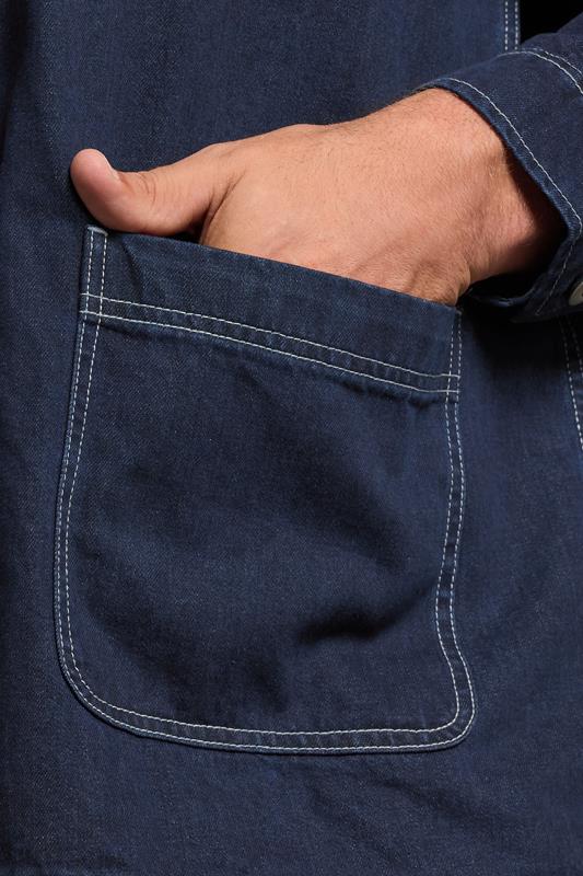 BadRhino Big & Tall Blue Chore Denim Shacket | BadRhino 5
