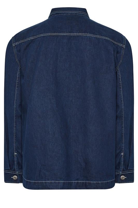 BadRhino Big & Tall Blue Chore Denim Shacket | BadRhino 8