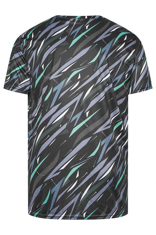 D555 Big & Tall Black Lightweight All Over Print T-Shirt | BadRhino 2