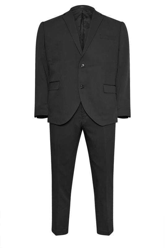 Men's  JACK & JONES Big & Tall Natural Black 'Franco' Suit