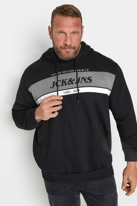 Jack & Jones logo hoodie in forest green