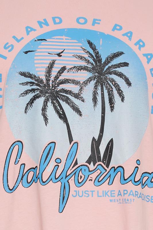 KAM Big & Tall Pink 'Cali' Sleeveless T-Shirt | BadRhino 5