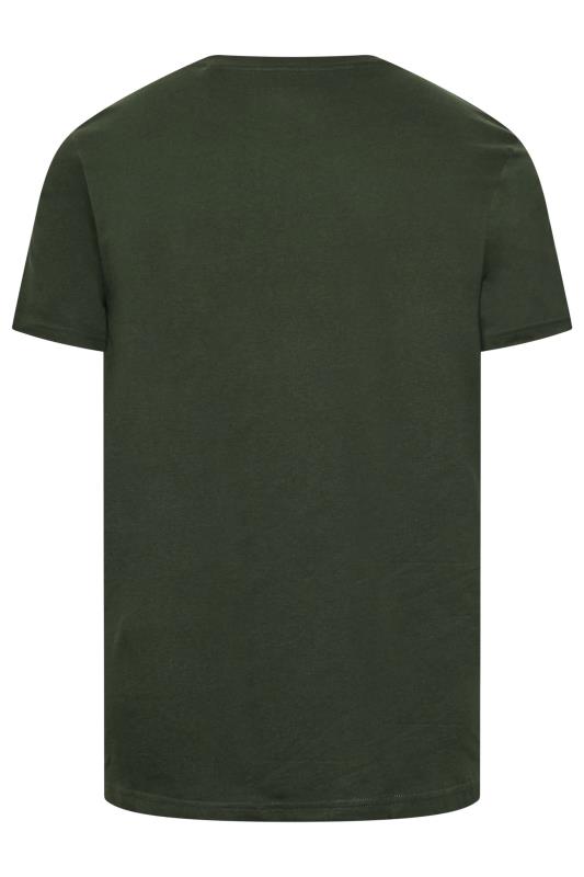 BadRhino Big & Tall Dark Green 'West Coast' Retro Style T-Shirt | BadRhino 4