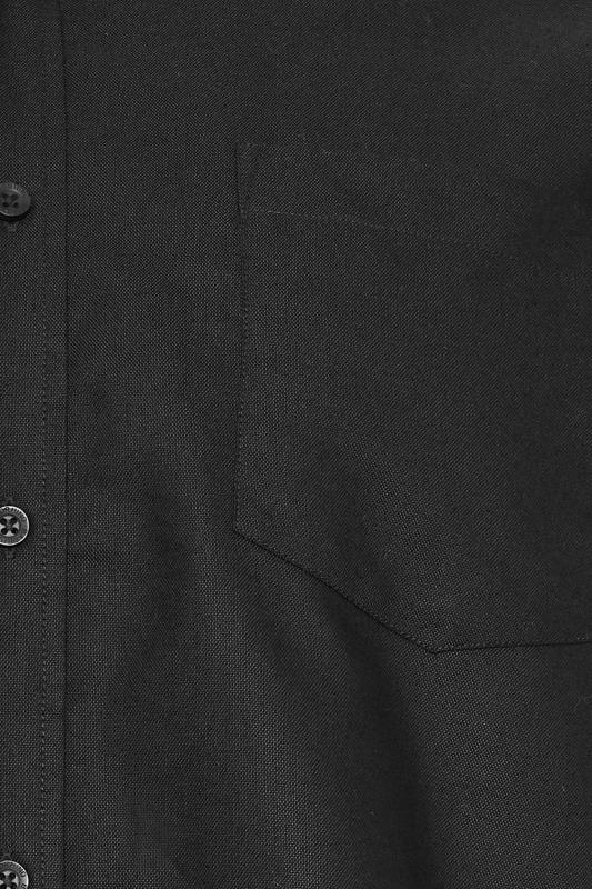 BadRhino Big & Tall Premium Black Short Sleeve Oxford Cotton Shirt 2