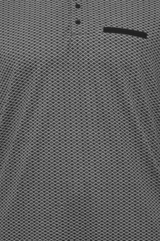 BadRhino Big & Tall Grey Geometric Print Polo Shirt | BadRhino 2