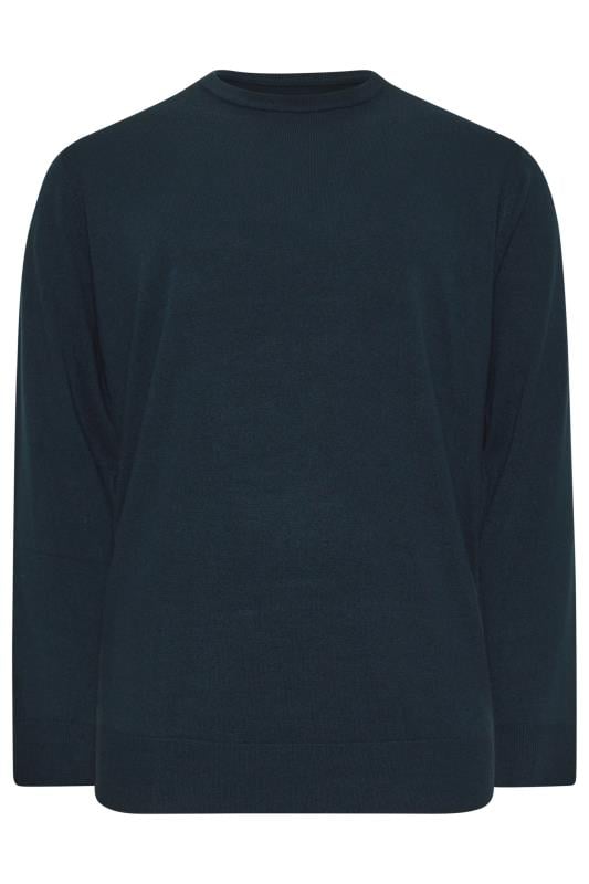 BadRhino Big & Tall Navy Blue Crew Neck Jumper | BadRhino 4