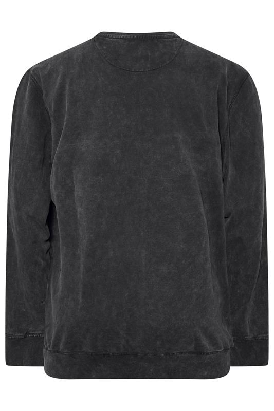 KAM Big & Tall Black Tie Dye Sweatshirt | BadRhino 2
