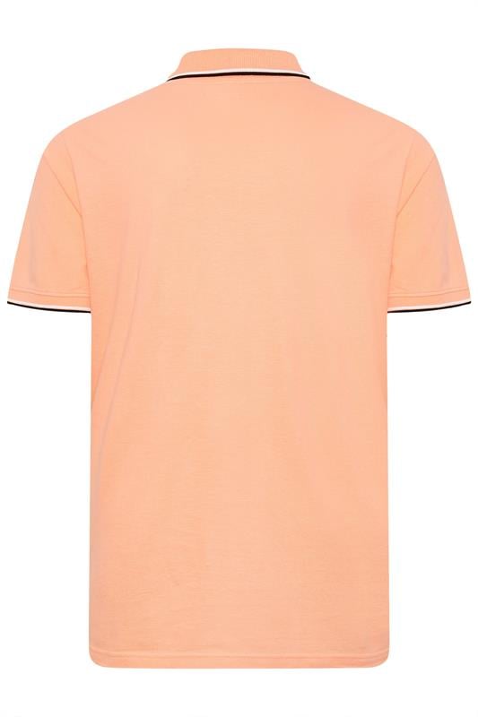 BadRhino Big & Tall Light Orange Tipped Polo Shirt | BadRhino 2