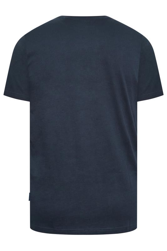 BadRhino Big & Tall Navy Blue Paddle Print T-Shirt | BadRhino