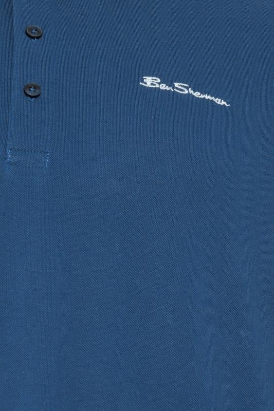 BEN SHERMAN Big & Tall Navy Blue Polo Shirt | BadRhino 2