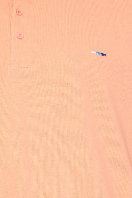 BadRhino Big & Tall Light Orange Tipped Polo Shirt | BadRhino 3