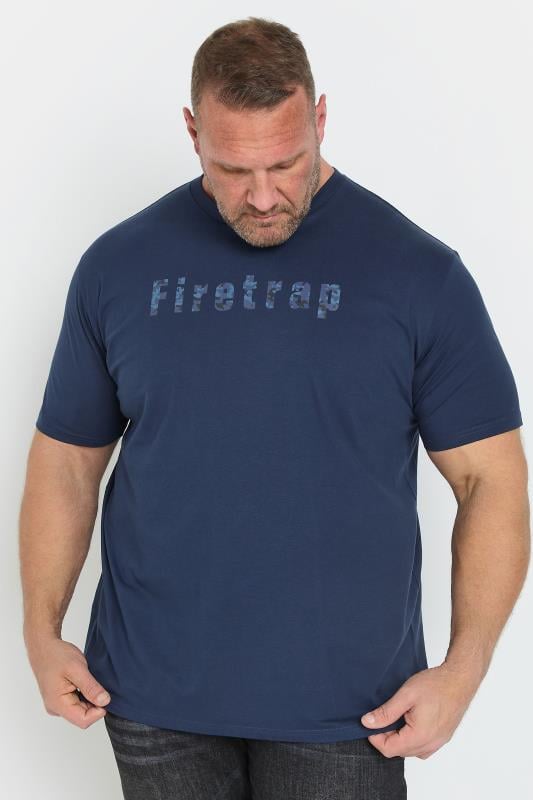 FIRETRAP Big & Tall Blue Estate T-Shirt | BadRhino 1