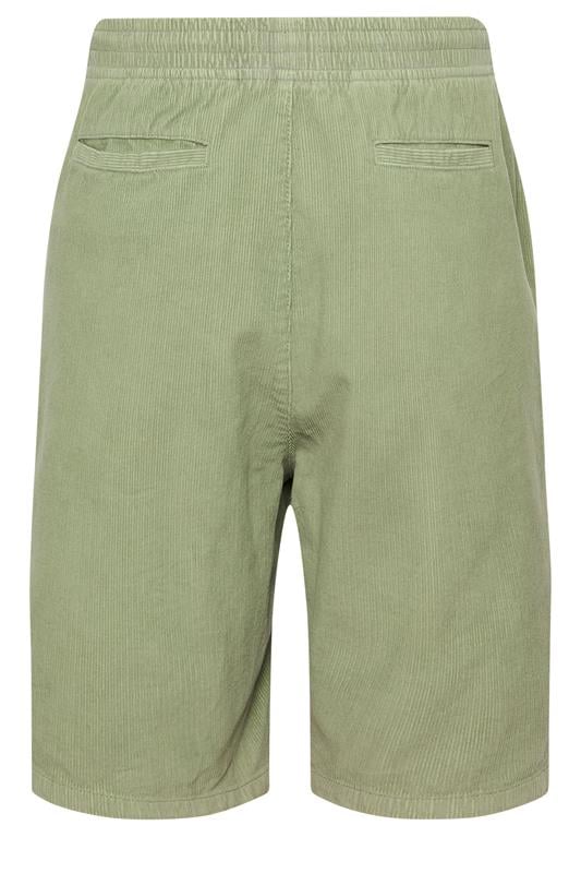BadRhino Big & Tall Green Elasticated Waist Corduroy Shorts | BadRhino 7