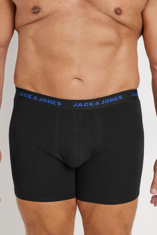 JACK & JONES Big & Tall 5 PACK Black Branded Trunks | BadRhino 3