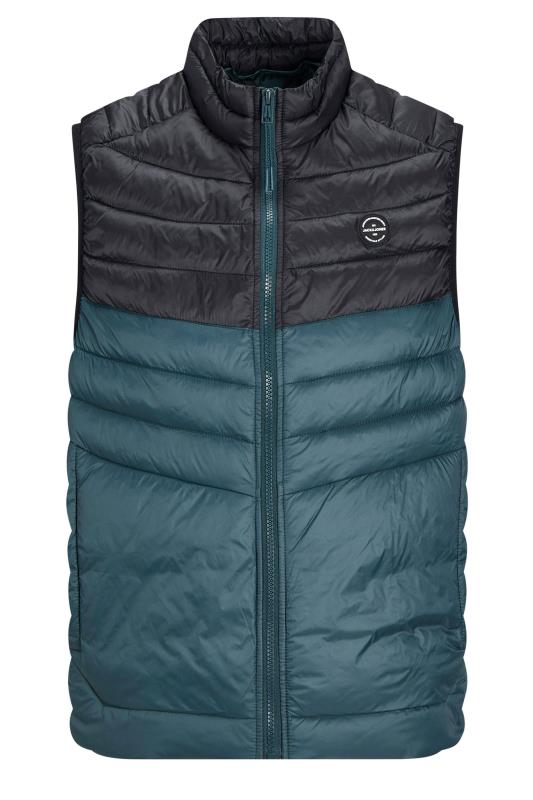 JACK & JONES Big & Tall Forest Green Collared Bodywarmer 2