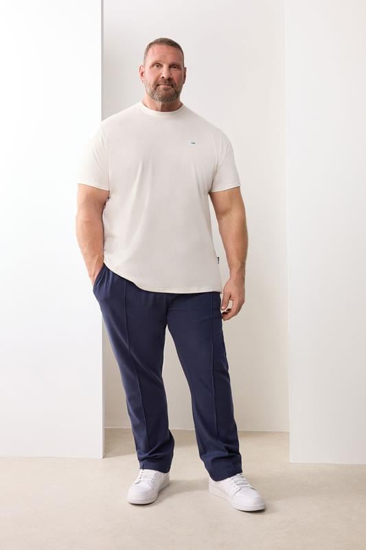  BadRhino Big & Tall Navy Blue Textured Jersey Joggers