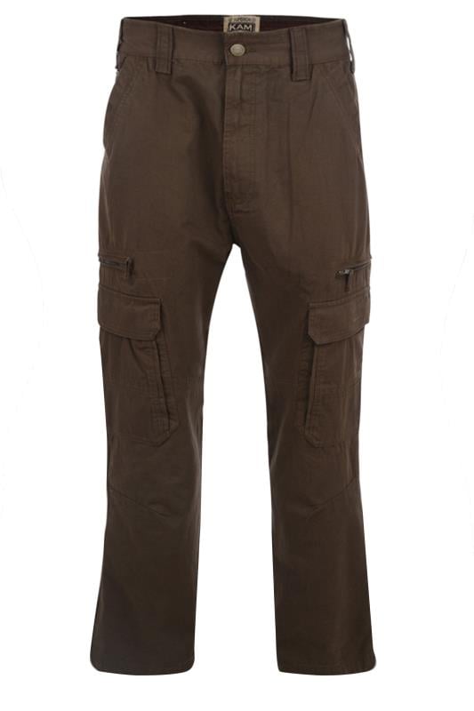 KAM Brown Cargo Trousers | BadRhino 3