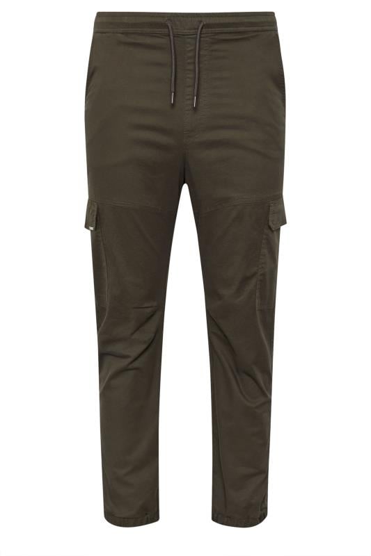 BadRhino Big & Tall Brown Cuffed Cargo Trousers | BadRhino 4