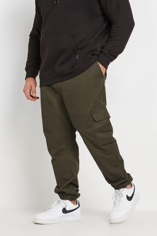 BadRhino Big & Tall Brown Cuffed Cargo Trousers | BadRhino 1