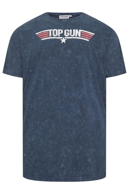 BadRhino Big & Tall Navy Acid Wash Top Gun T-Shirt | BadRhino 4