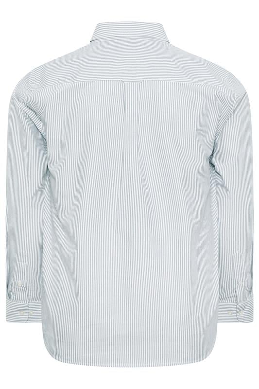 BadRhino Big & Tall Blue Stripe Long Sleeve Oxford Shirt | BadRhino 2