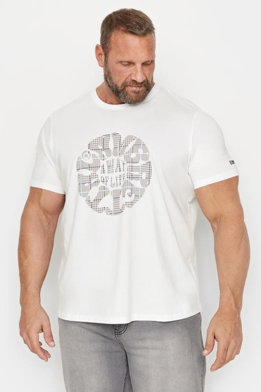 Men's  LAMBRETTA Big & Tall White 'Lambretta' Circle Print Slogan T-Shirt