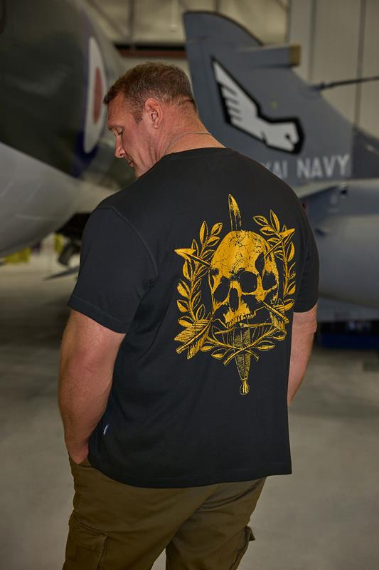 Men's  BadRhino Big & Tall Black Skull Emblem Graphic T-Shirt