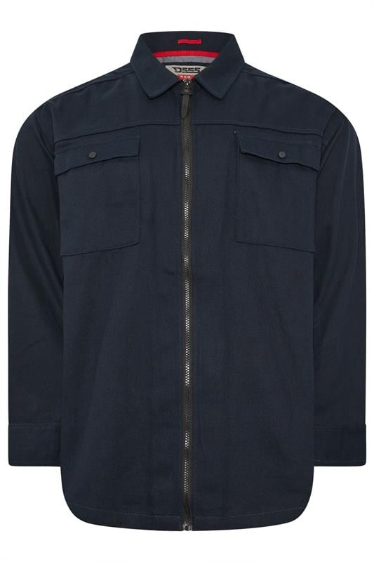 D555 Big & Tall Navy Blue Shacket | BadRhino 1